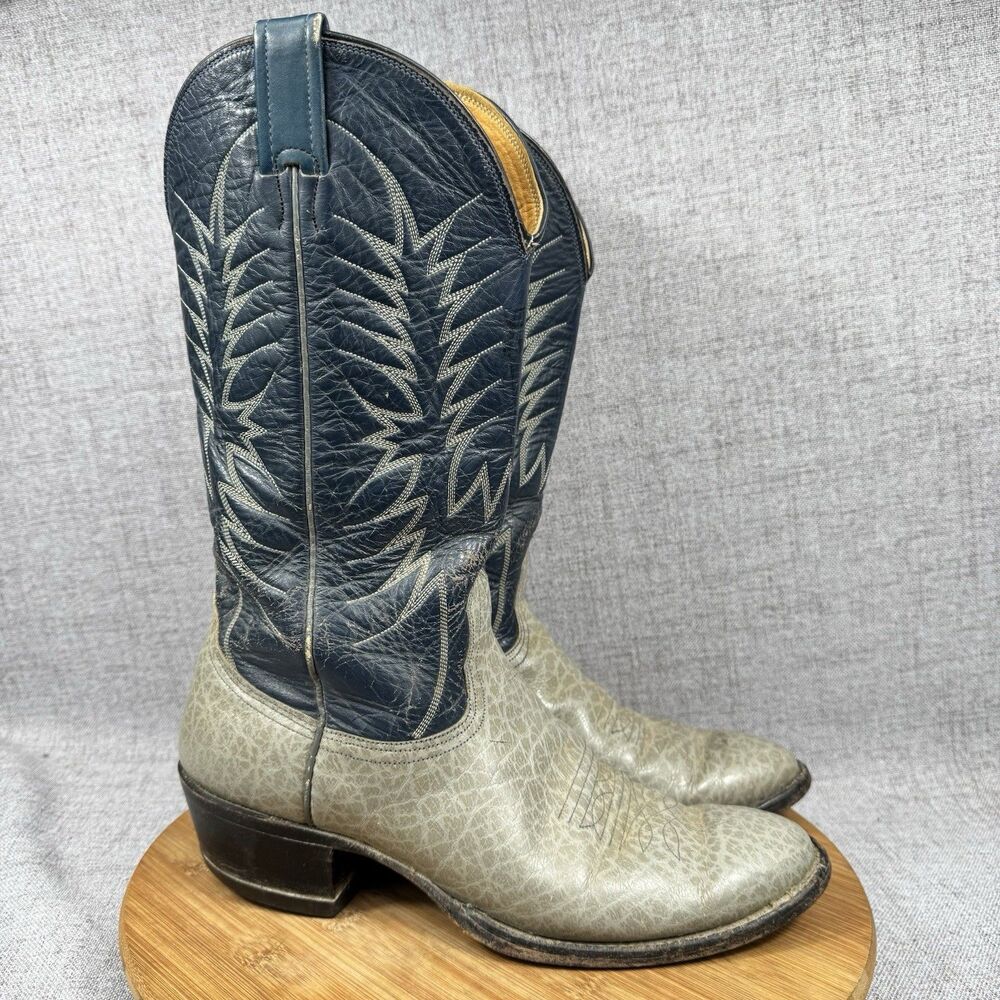 Vintage Nocona Western Boots Men's 10 D Cowboy Leather